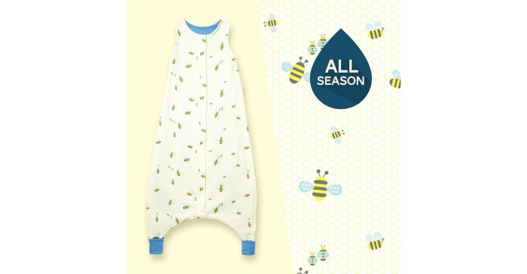 SuperLove Merino Toddler Sleeping Bag - All Season - Bumble 