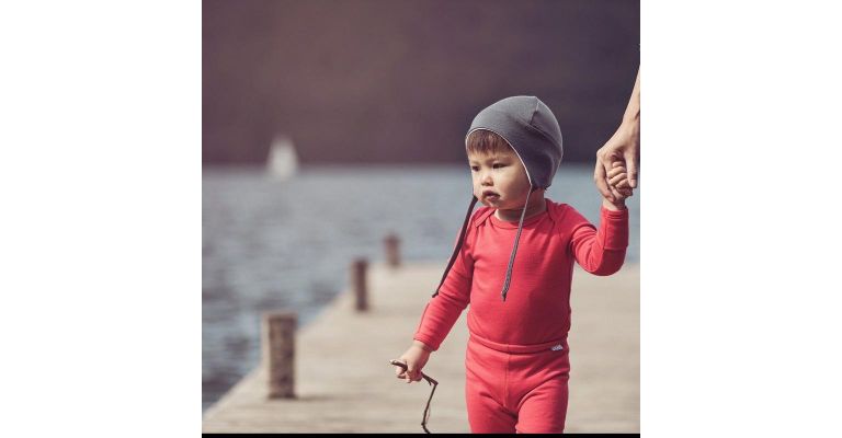 SuperLove Merino Babymuts reversible Navy -  6 mnd - 2 jaar