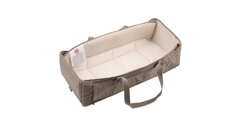 Voksi Carry Me Walnut Leaf draagbare reiswieg
