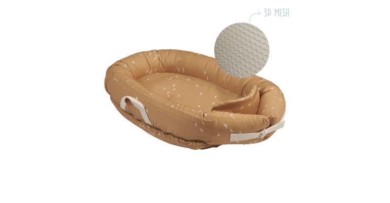 Voksi Babynestje Premium Mesh Warm Beige Flying