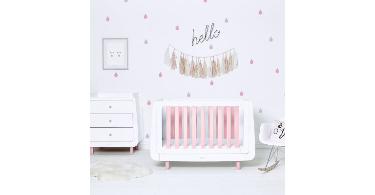 Snuz Muur Stickers -Pink/Grey Raindrops (48pc)