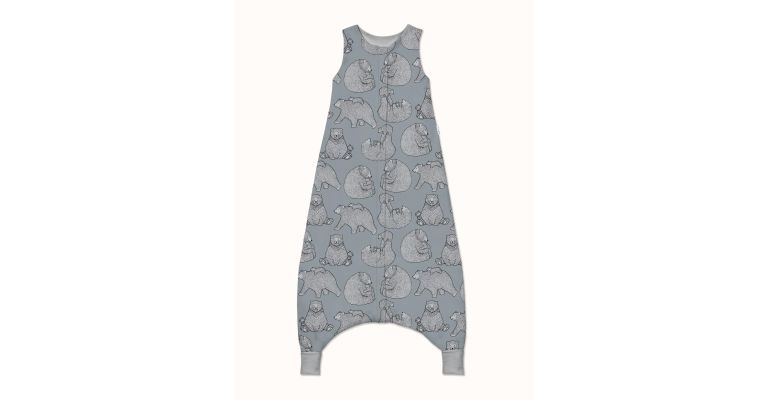 SuperLove Merino Toddler Slaapzak - All Season - Bear Hug Grey