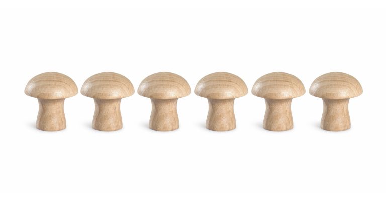 Grapat 6 Houten Paddenstoelen
