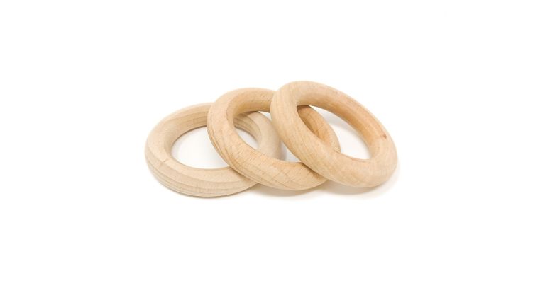 Grapat 3 Houten Ringen Naturel