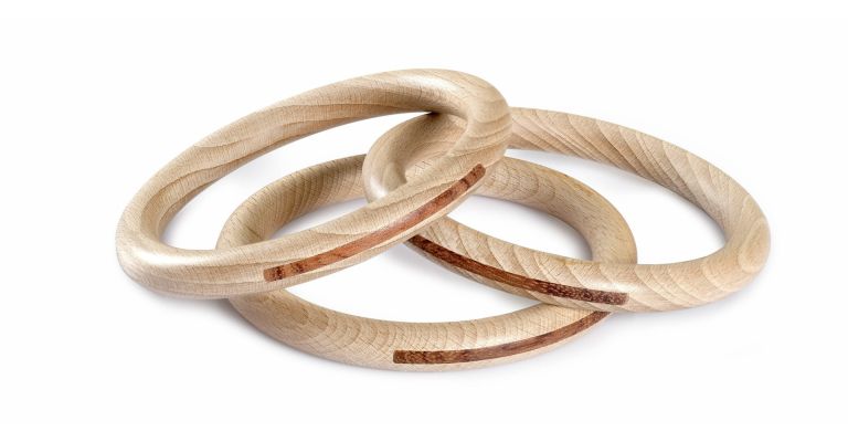 Grapat 3 Grote Houten Ringen Naturel