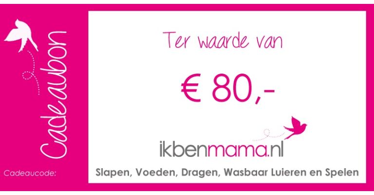 Digitale Cadeaubon €80,-