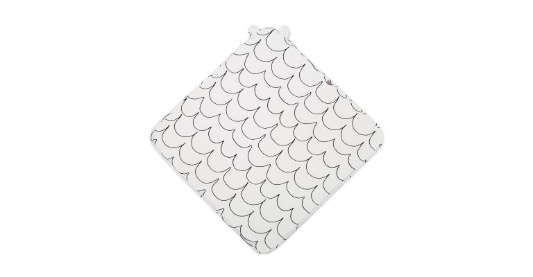 Snuz Baby Hooded Towel - Wave Mono