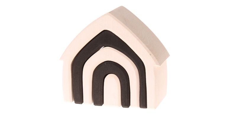 Grimm's Huisjes monochroom houten speelgoed - 93070