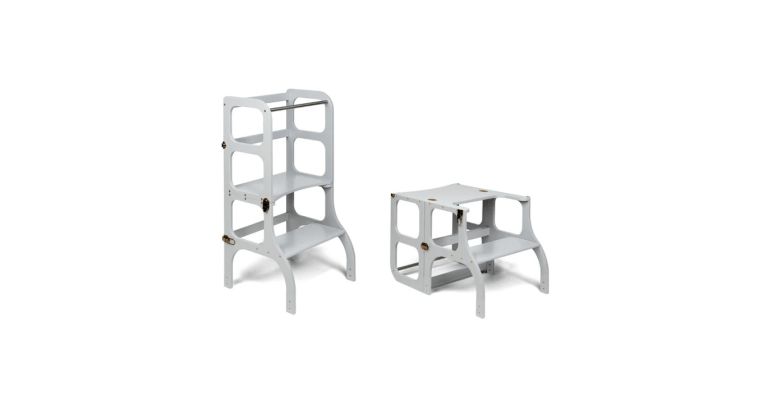 Ette Tete Leertoren Step'n Sit - Inklapbaar tot tafel en stoel - Grijs