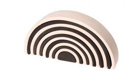 Grimm's Regenboog 12-delig, Zwart-Wit houten speelgoed  - 93050