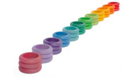 Grapat Houten Speelgoed 36 x Ringen (12 kleuren)