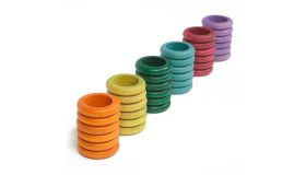 Grapat Houten Speelgoed 36 x Ringen (6 extra kleuren)