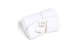 The Little Green Sheep Organic Knit Blanket - White