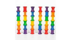 Grapat Speelgoed  Houten spoelen gekleurd 36 stuks