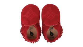 Bobux babyslofjes suede moccasin red 