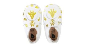 Bobux babyslofjes white giraffe loafer 