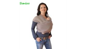 Smallvips Draagdoek Taupe - rekbare draagdoek van bamboo 