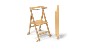 Ette Tete STEP’n’FOLD met extra support– Opvouwbare leertoren - Naturel