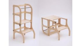 Ette Tette Leertoren Step'n Sit - Inklapbaar tot tafel en stoel - Naturel