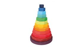 Grimm's Geometrische stapeltoren 36cm houten speelgoed  - 11090