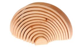 Grimm's Regenboog 12-delig, Naturel houten speelgoed  - 10669