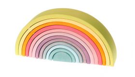 Grimm's Regenboog 12-delig, Pastel kleuren houten speelgoed  - 10673