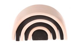 Grimm's Regenboog Mini 6-delig, Zwart-Wit houten speelgoed  - 93060