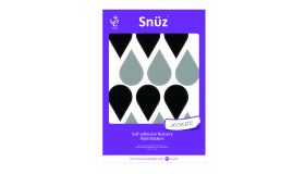 Snuz Muur Stickers - Black/Grey Raindrops (48pc)