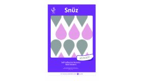 Snuz Muur Stickers -Pink/Grey Raindrops (48pc)