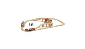 Melissa and Doug   Houten treinset met brug 