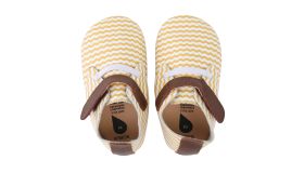 Bobux Soft soles Babyslofjes  Trim trainer white/chartreuse Small
