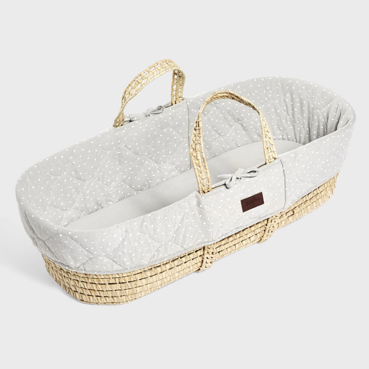 Koop The Little Green Sheep Quilted Moses Basket Dove Rice online bij