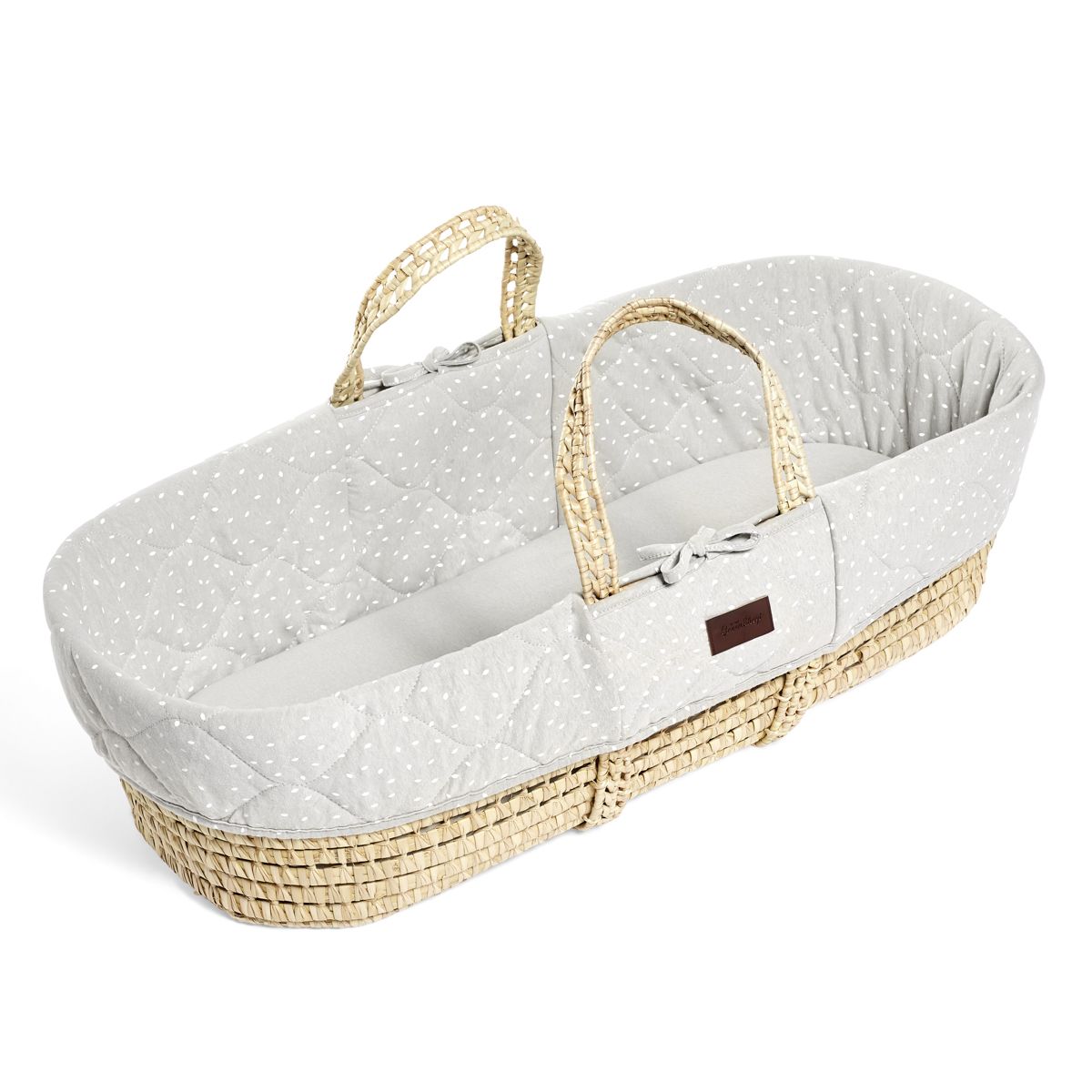 Koop The Little Green Sheep Quilted Moses Basket Dove Rice online bij