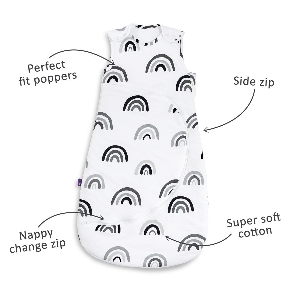Koop Snuz Snuzpouch Slaapzak Mono Rainbow 1 0 tog 0 6 mnd online