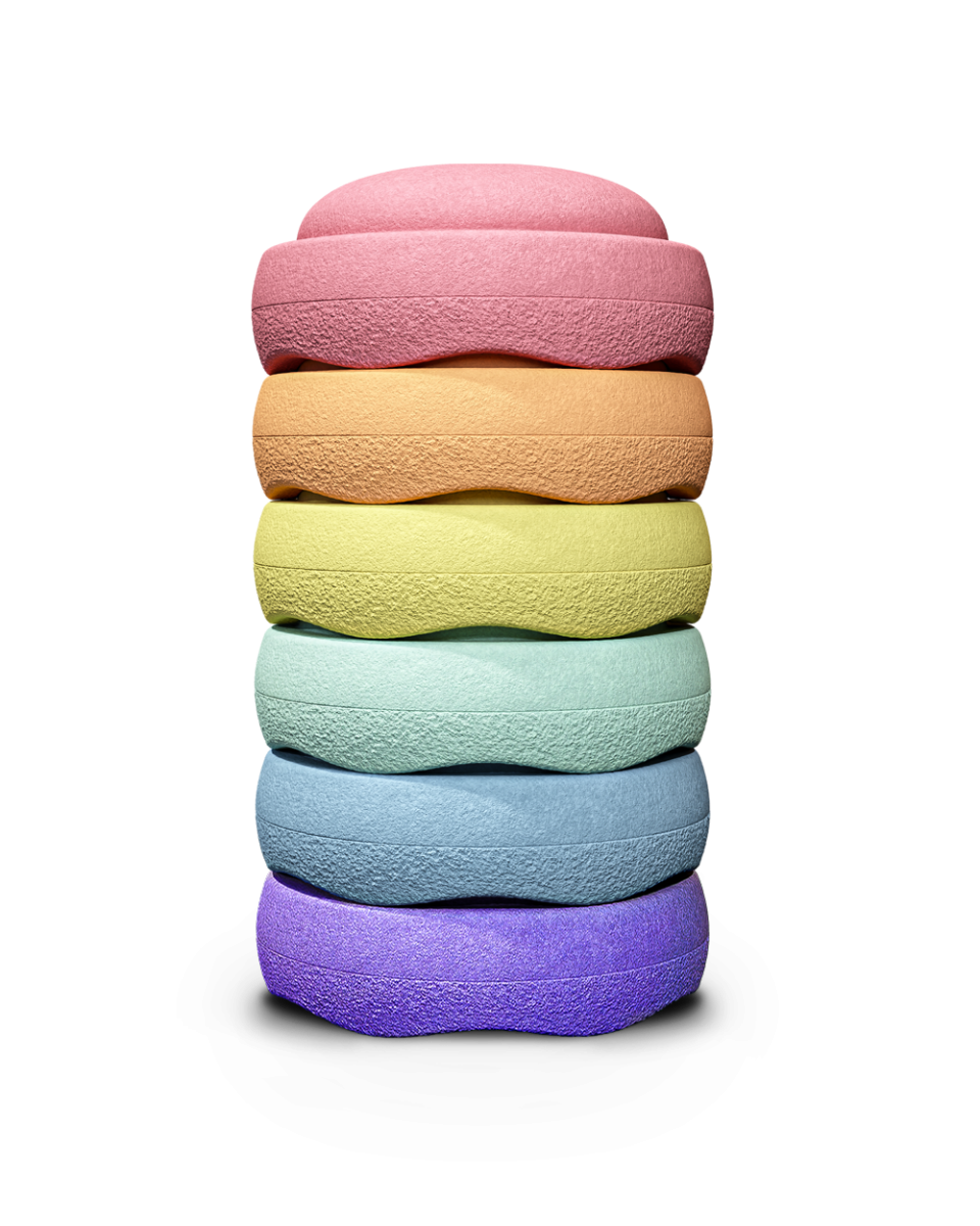 Stapelstein Stapelstenen Rainbow Pastel 6 delig